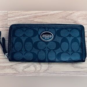 Coach Black Signature Card Holder